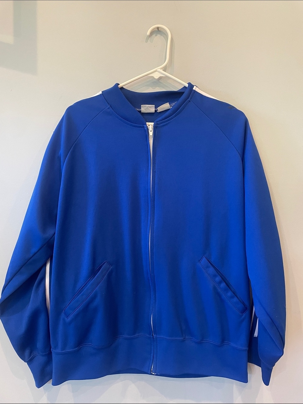 Royal Blue Full-Zip Track Jacket vintage large unisex
